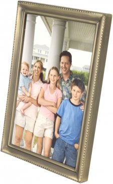 Brushed Brass Picture Frame with Beading