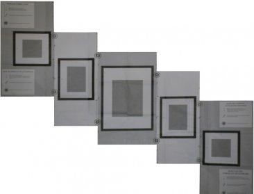 Set of 5 White Matted Gallery Picture Frames