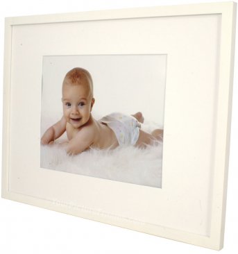 Set of 5 White Matted Gallery Picture Frames