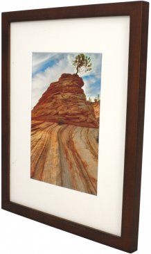 Set of 5 Walnut Matted Gallery Picture Frames