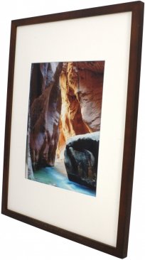 Set of 5 Walnut Matted Gallery Picture Frames