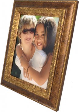 Ornate Bronze Wood Picture Frame