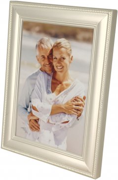 Classic Rope Satin Silver Metal Picture Frame