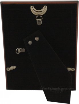 Dark Mahogany Wood Picture Frame with Oil Rubbed Bronze Corners