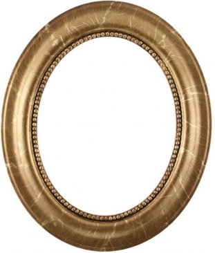 Laurel Champagne Gold Oval Picture Frame