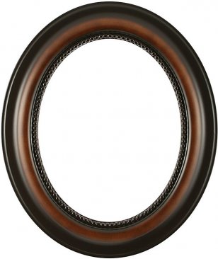 Laurel Walnut Oval Picture Frame