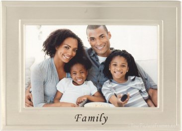 Brushed Silver Family Picture Frame