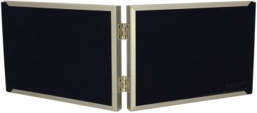 Beaded Pewter Horizontal Double Picture Frame