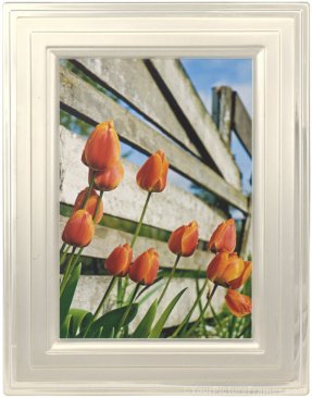 Brushed Silver Step Metal Picture Frame