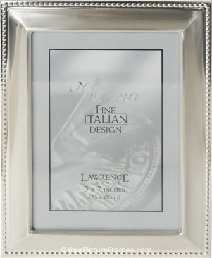 Brushed Silver Bead Picture Frame