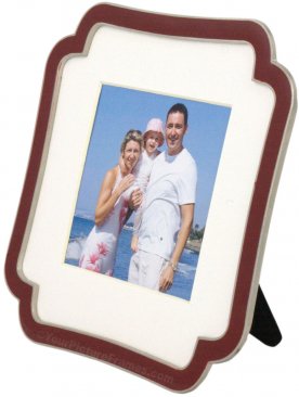 Octagon Square Red Picture Frame