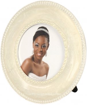 Montmartre White Round Picture Frame