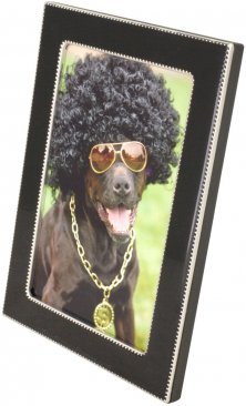 Beaded Black Picture Frame