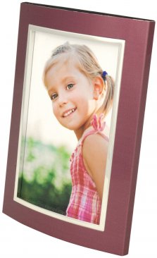 Merlot and Silver Dome Metal Picture Frame