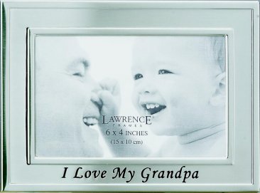 Brushed Silver I Love My Grandpa Picture Frame