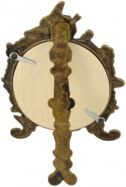 Lacquered Antique Brass Oval Picture Frame