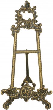 Medium Antique Brass Victorian Picture Frame Stand