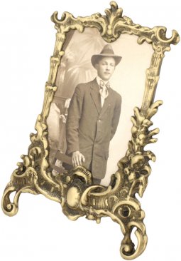Polished Antique Brass Picture Frame