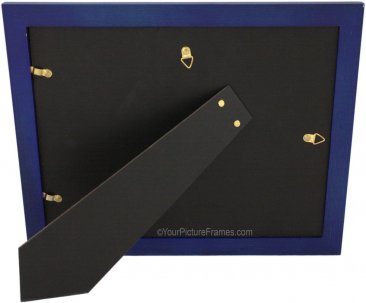 Contoured Stained Wood Blue Diploma Frame