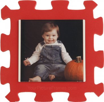 Red Kids Foam Picture Frame