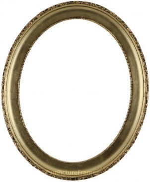 Trina Gold Leaf Oval Picture Frame