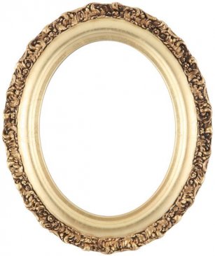 Mia Gold Leaf Oval Picture Frame