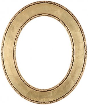 Cora Gold Leaf Oval Picture Frame