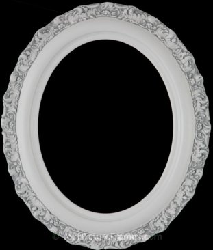 Mia Linen White Oval Picture Frame