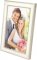 White Enamel Silver Plated Picture Frame