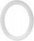 Marna Linen White Oval Picture Frame