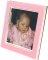 Rosy Pink Enamel Square Silver Plate Picture Frame