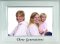 Brushed Silver Three Generations Picture Frame