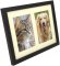 Black Wood Matted Double Picture Frame