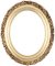 Mia Gold Leaf Oval Picture Frame